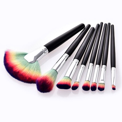 8 makeup brush tool set black bing silver tube flame eye shadow brush