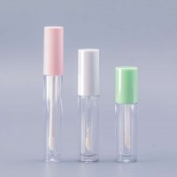 Empty Transparent Frosted Pink White Cosmetic Packaging Lip Gloss Tube