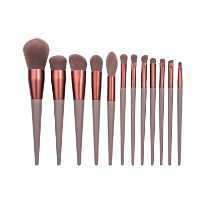 2021Cute pink vegetarian makeup brush 12 professional makeup brush set wholesale supplier Make-up Brush