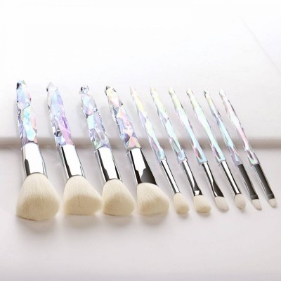 2021 Procurement section Twinkle White Gradient Makeup Brush Set Private Label Natural Hair Brush 12 Pack Suppliers