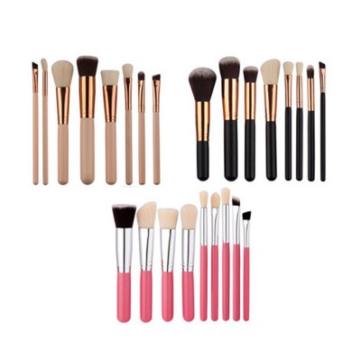 wholesale individual synthetic fiber vegan makeup brushes private label custom  logo free sample  professional